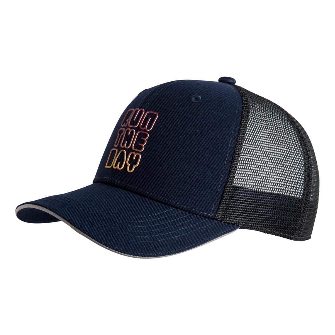 Brooks Discovery Trucker Hat, Navy/Run The Day, One Size