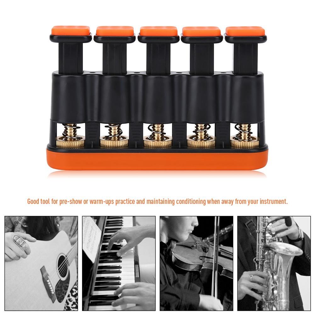 Tbest Vingertrainer, vingertrainer, piano vingertrainer, gereedschap voor muziekoefeningen, gitaar piano vinger oefening hand grip trainer versterking muziekinrumenten accessoire