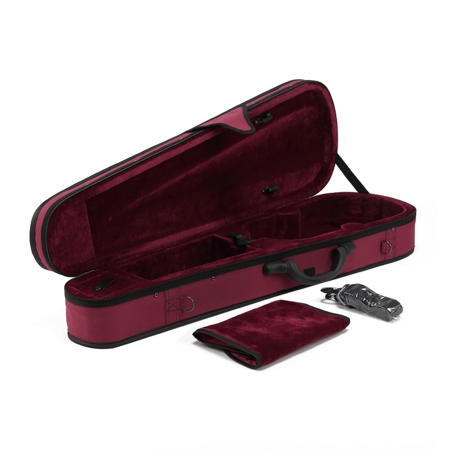 Estuche Triangular Violín Rígido Estuche Violín con Correa Resistente Funda para Violinistas, Estudiantes, Viajes, Ensayos, 3/4
