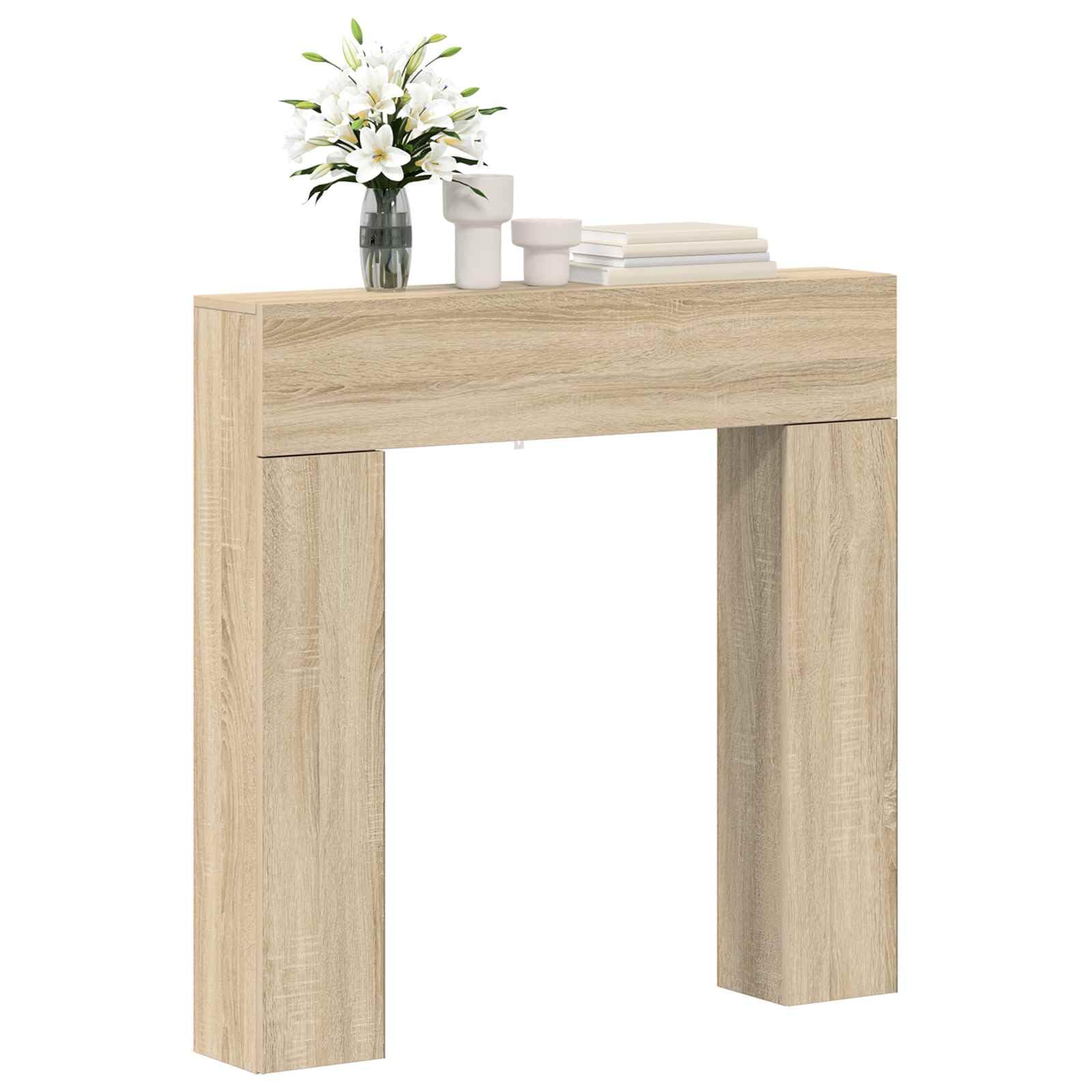 vidaXL Fireplace Surround Sonoma Oak 102 x 18 x 100.5 cm