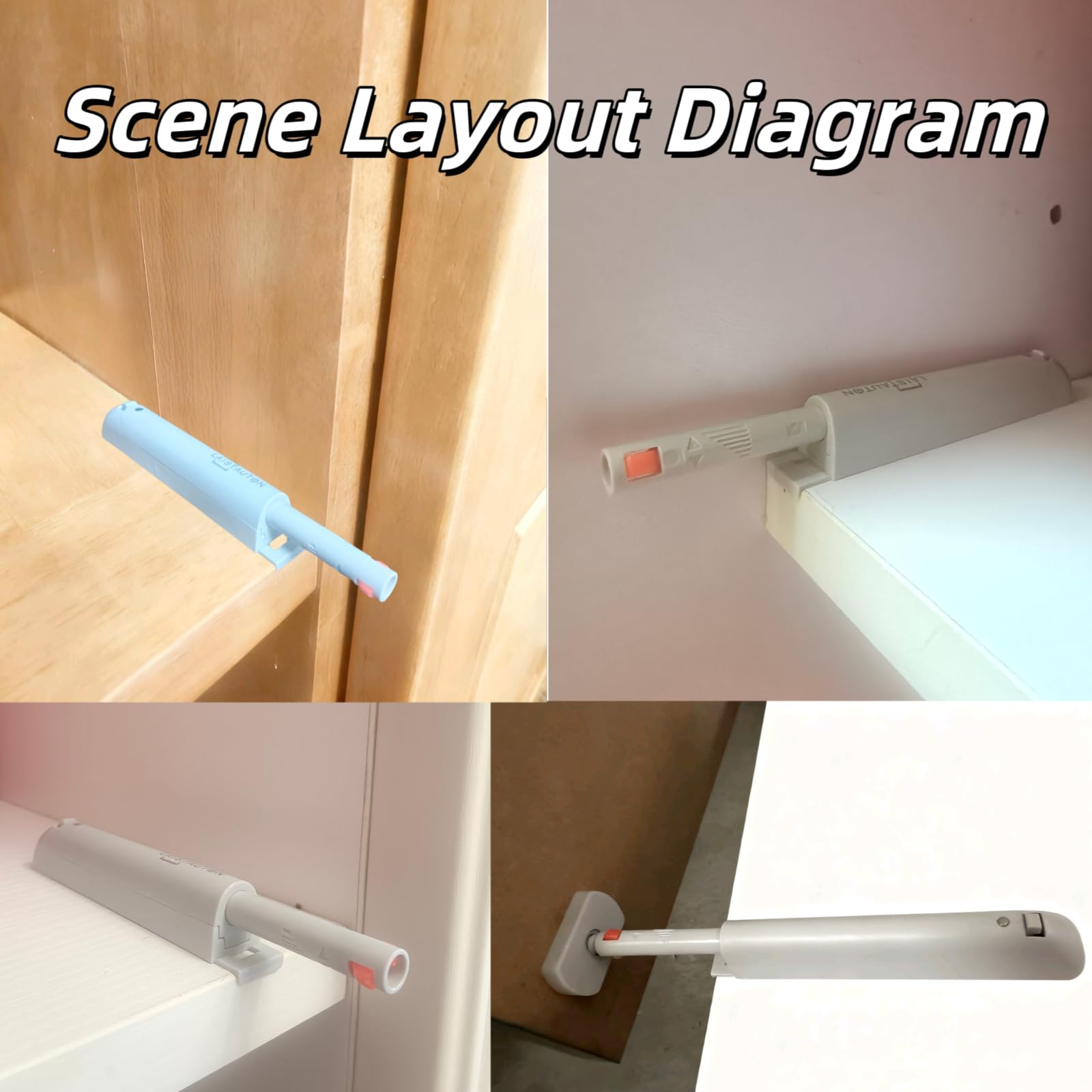 4 Sets Push Open Door Latch Touch Latches Push Latch Damping rebounder for Cabinet Hardware Release Latch Kitchen — view 9