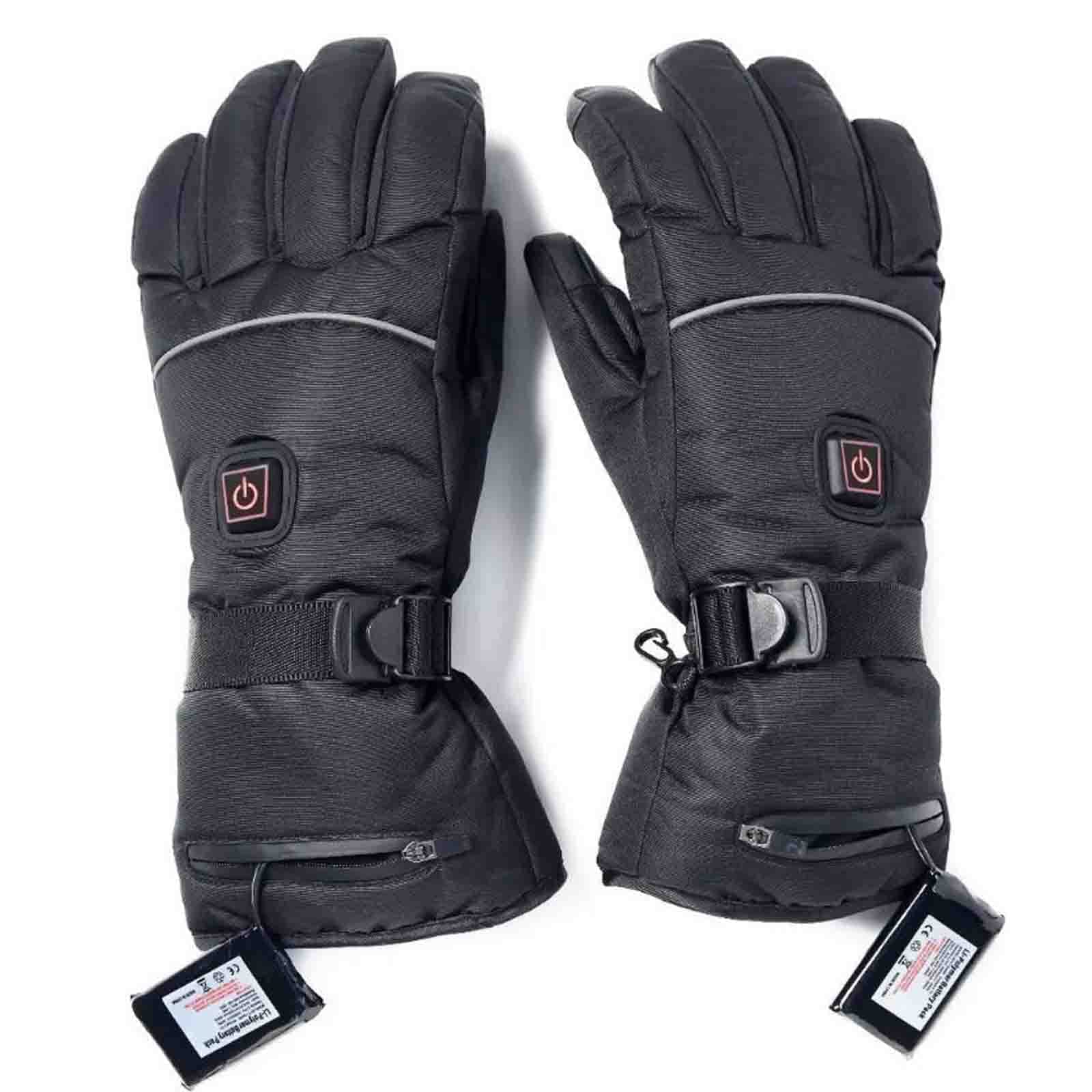 Guantes térmicos eléctricos de Invierno Guantes térmicos eléctricos con batería Pantalla táctil Envío de Mensajes de Texto Guantes térmicos cálidos para Senderismo Esquí Caza Calen