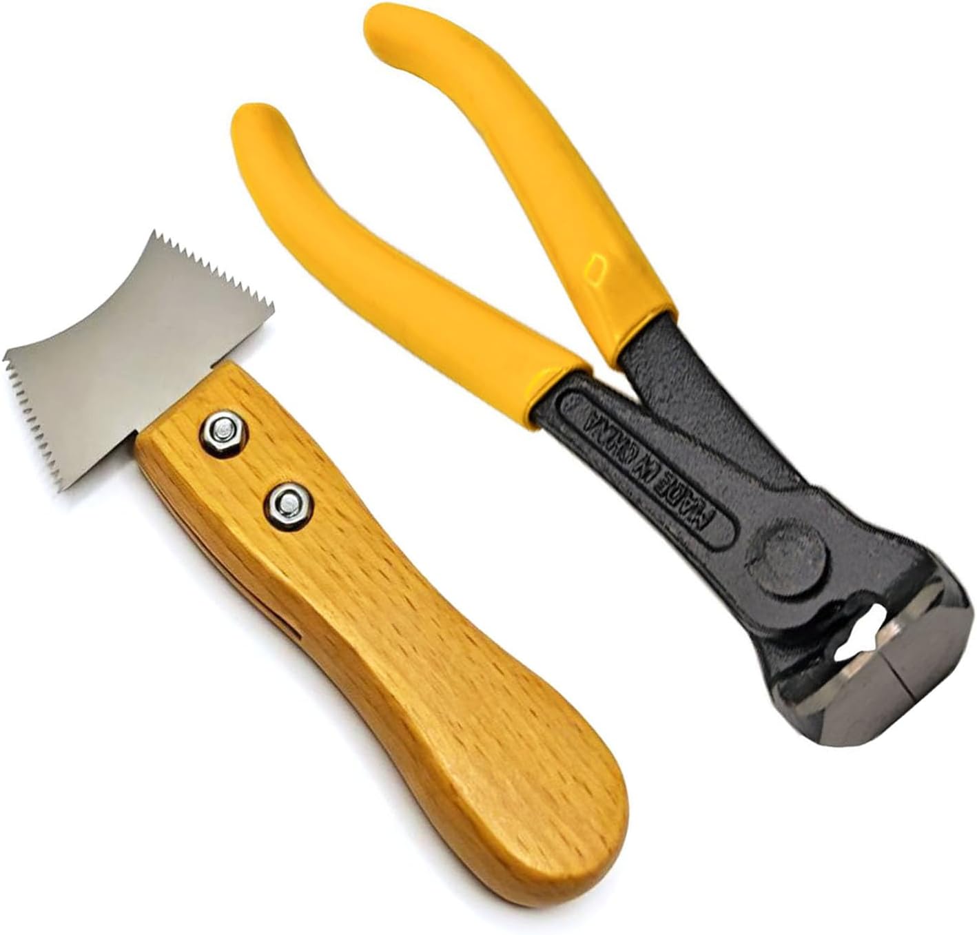Guitar Fret Slot Saw Blade Wire End Cutter Kit, 6.1" Guitar Fret Puller Plier with Guitar Bridge Slot Scraper Cleaning Repair Tool for Luthiers Guitarists