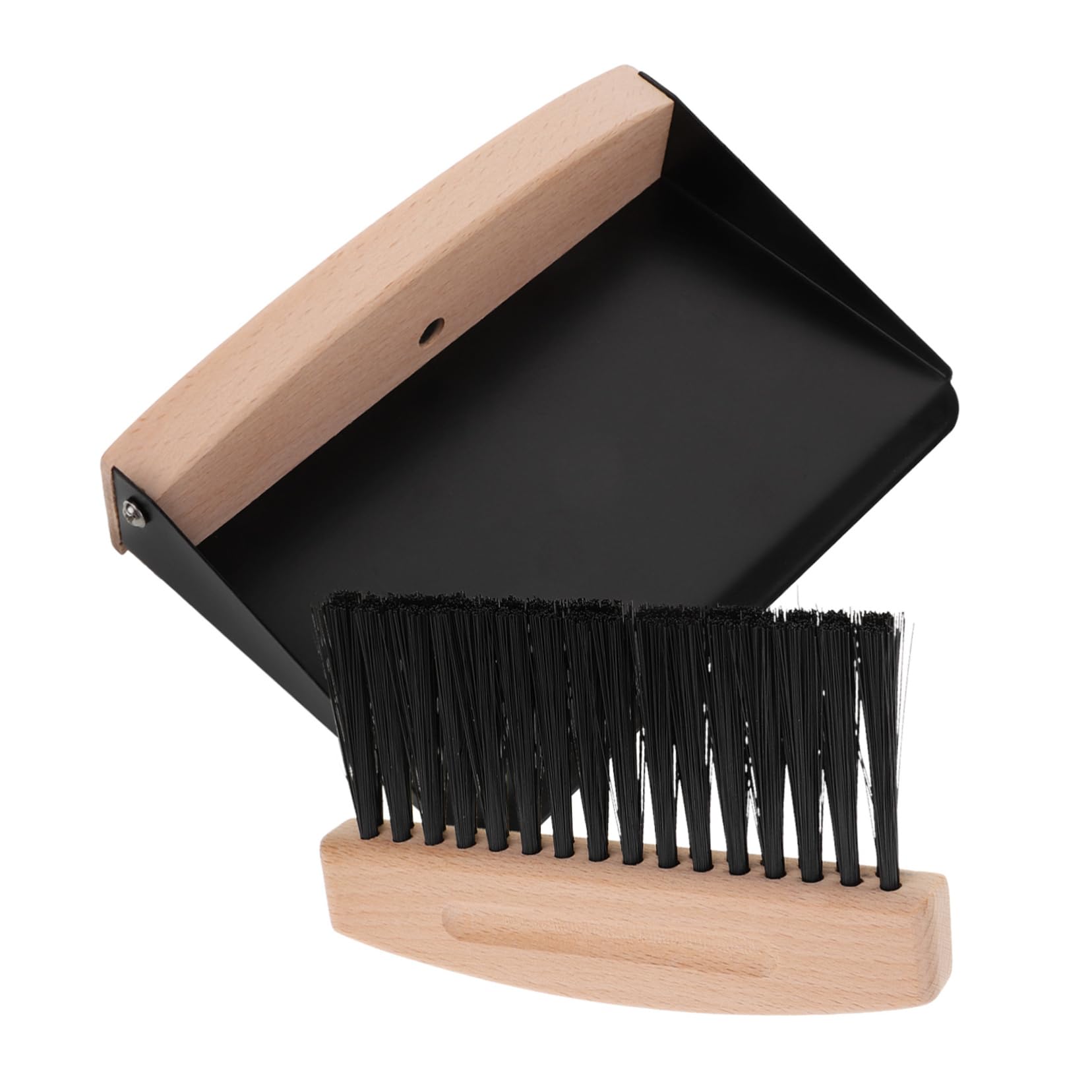 GAROZATION 1 Set Broom Dustpan Set Clean Small Brush and Dustpan Key Board Dustpan Office Compact Dust Pan Brushes Desk Broom Desktop Brush Sweeping Counter Duster Table Supplies Black Magnet