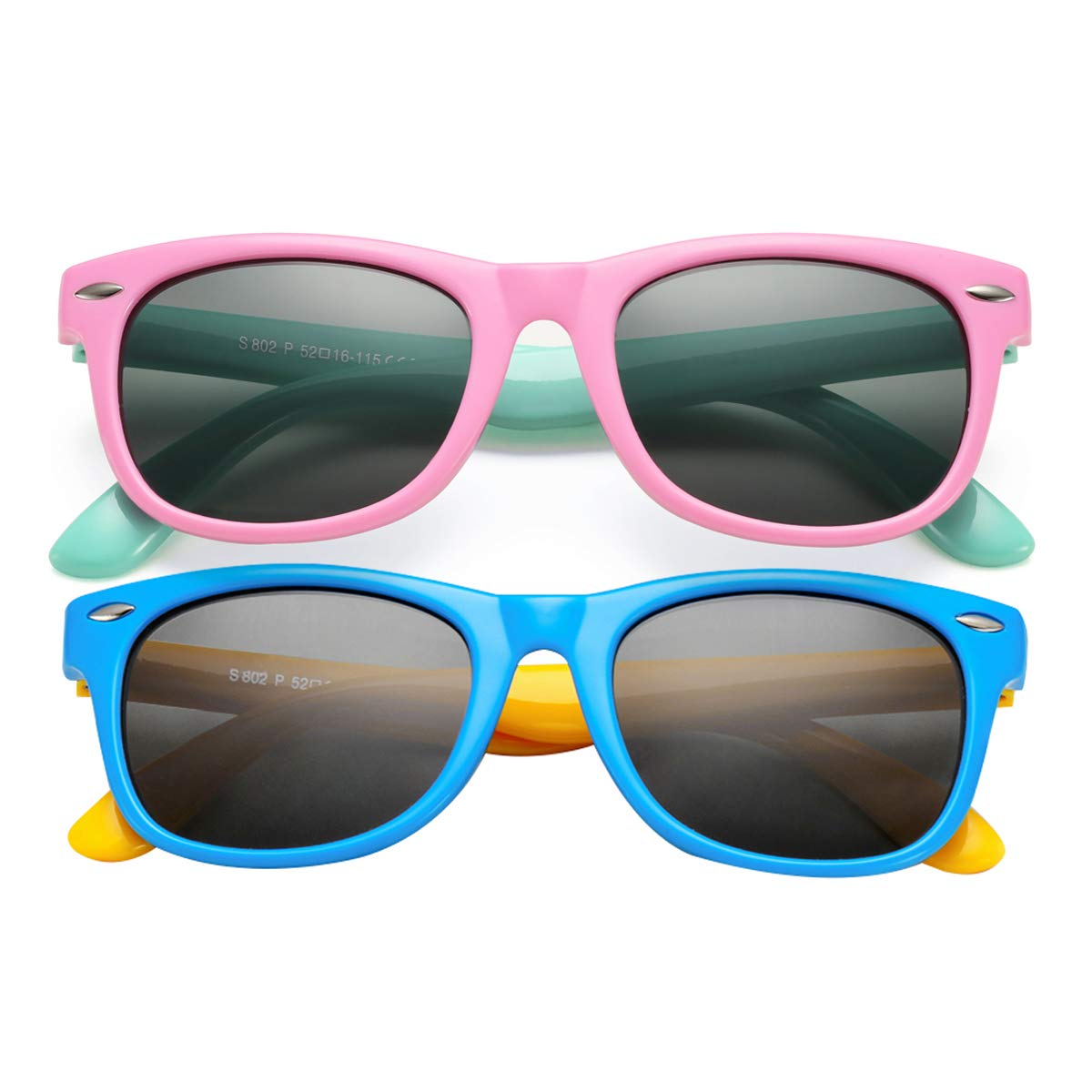 COASION Kids Polarized Sunglasses Age 3-9 Flexible Shades UV Protection
