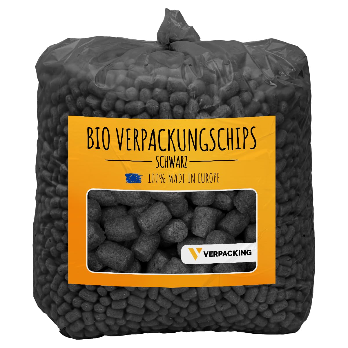 verpacking Verpackungschips aus Maisstärke biologisch abbaubar [Farbe und Menge wählbar] Füllmaterial für Pakete Schwarz 200 Liter