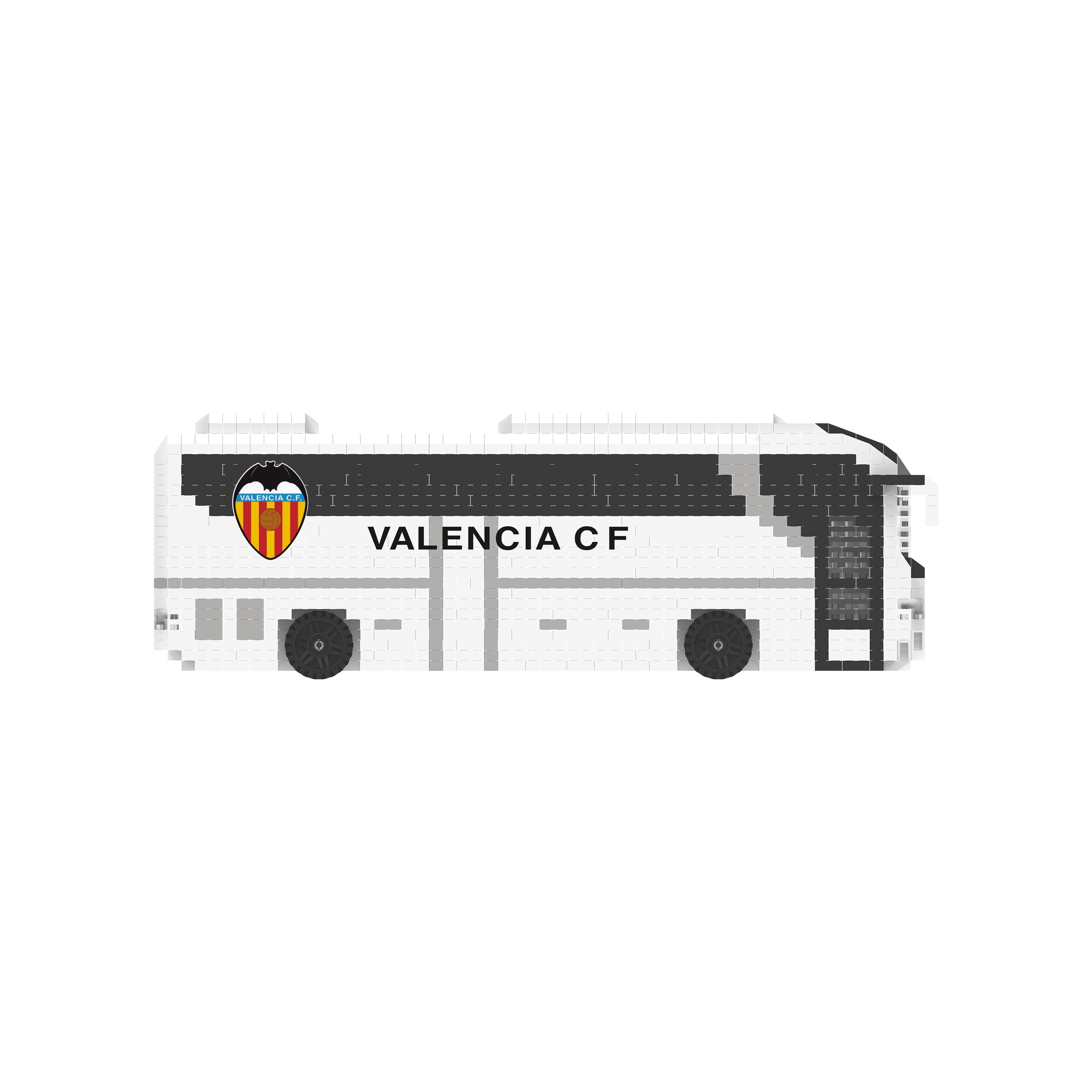 Foco Producto Oficial Valencia CF BRXLZ 3D Bricks de fútbol de construcción de autobús Modelo