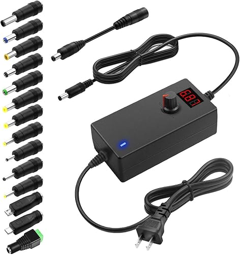 SHNITPWR Adaptador de corriente alterna de 24 W 3 V 12 V 2 A adaptador de corriente universal de 100 V-240 V CA a CC convertidor de 3 V 45 V 5 V 6