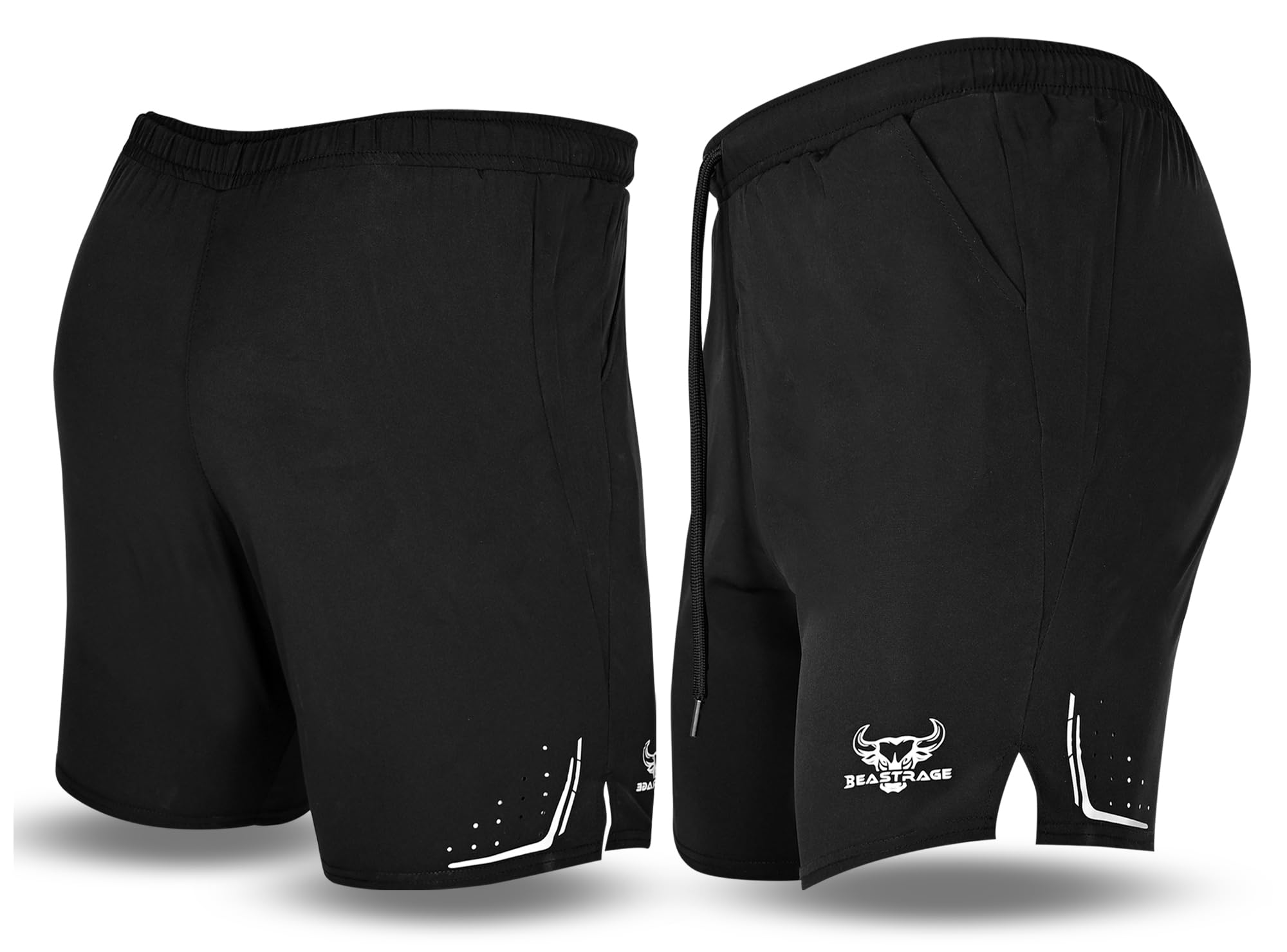 BEAST RAGEGym Shorts for Men, Athletic Sports Quick Dry Breathable Workout Training Running Shorts with Pockets