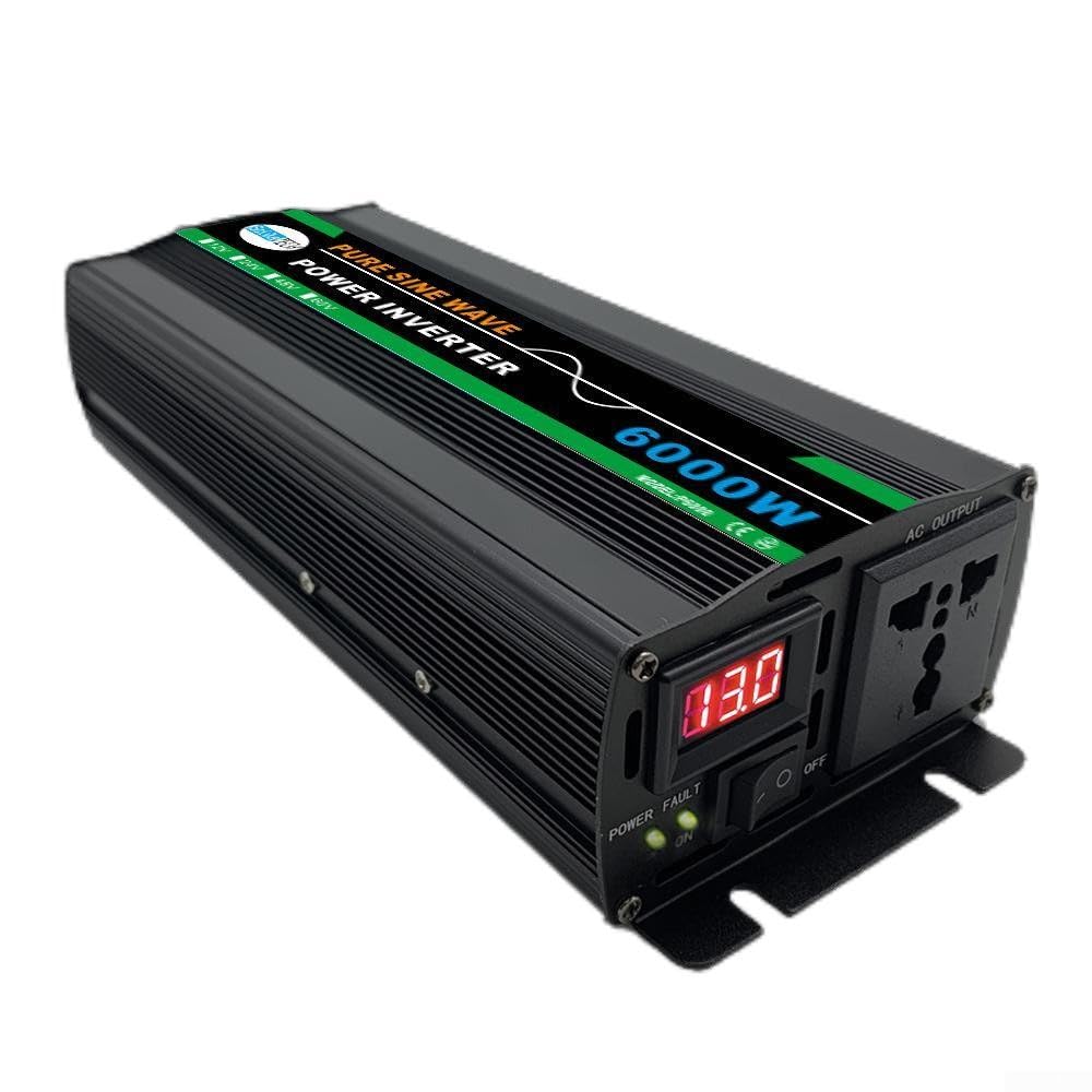 SPORTARC Inverter di potenza a onda sinusoidale pura da 1000 W per pannello solare, campeggio (12 V 220 V)