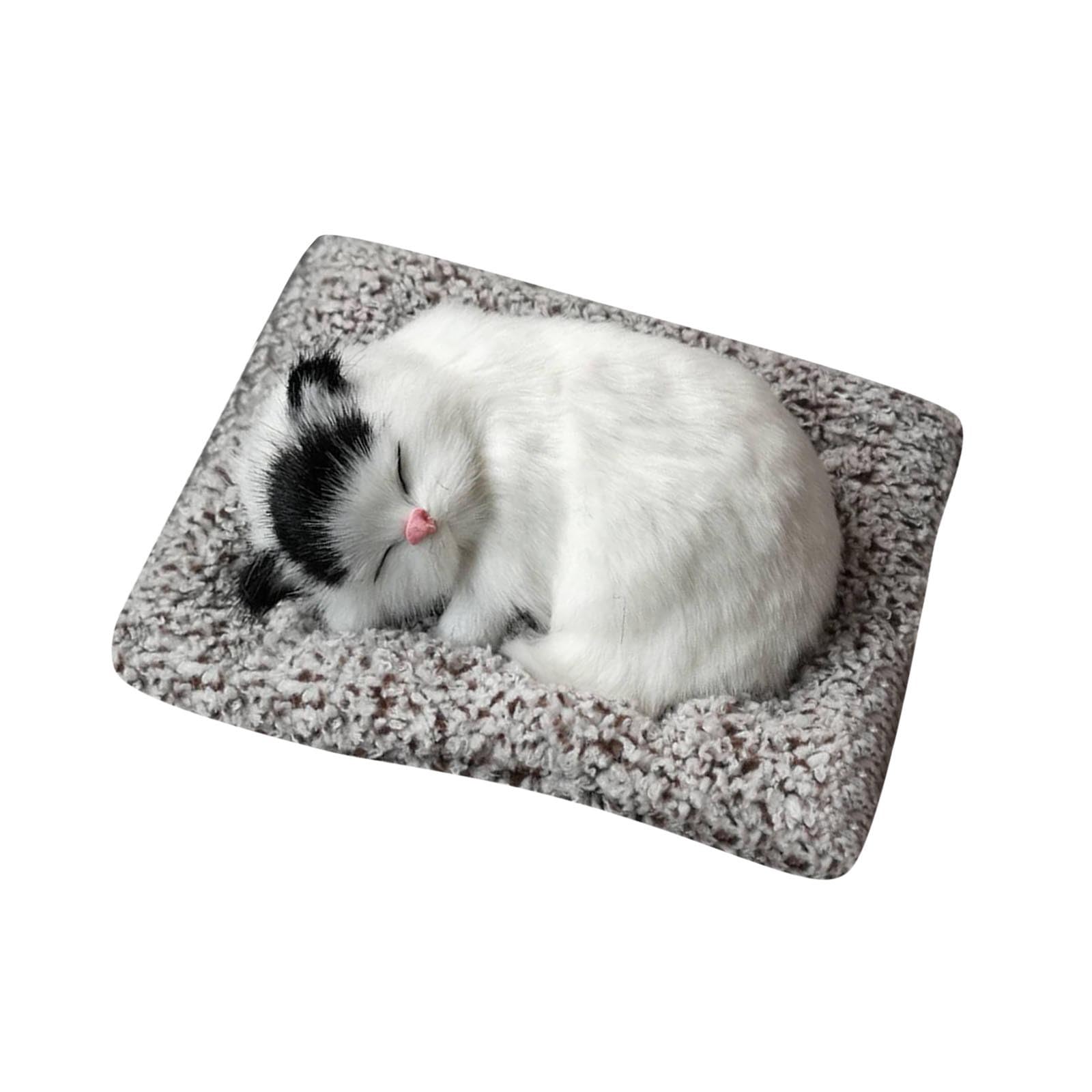 Adorable Sleeping Cat Toy with Meow Sounds Soft Cute Kitty Stuffed Animal Perfect for Kids Boys Girls (F, One Size) โ image 1