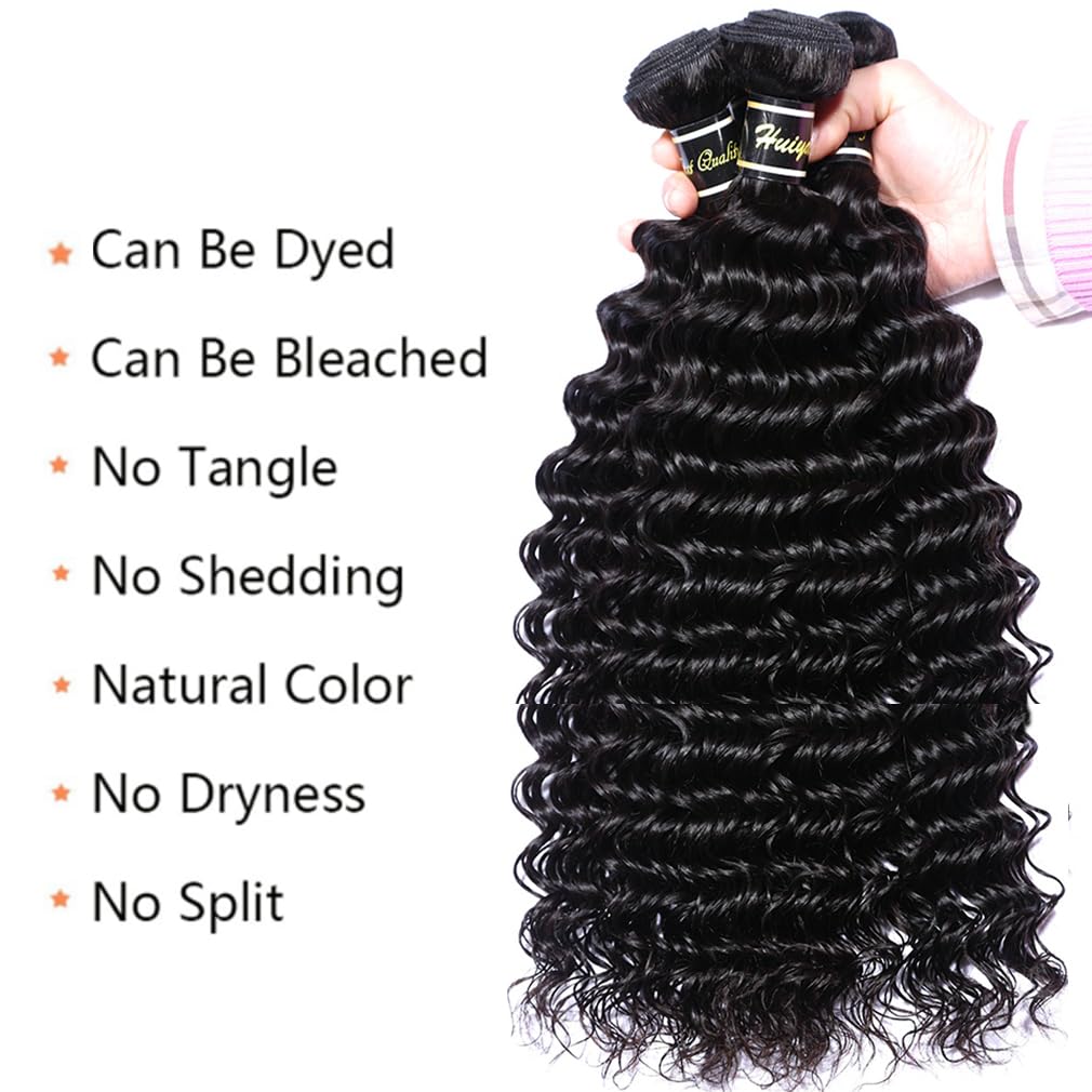Loose Deep Wave Brazilian Virgin Human Hair Bundles