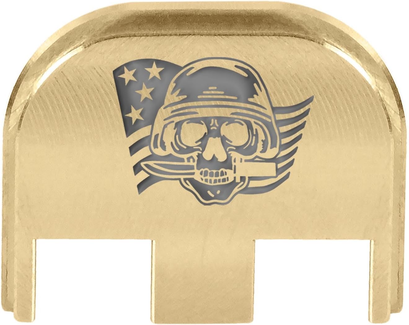 NDZ Performance Slide Back Plate for Glock Gen 5 Models 17 19 19X 22 23 26 27 34 45 47 - Laser Engraved Brass - 9mm/.40 - Custom Image & Color Fill Options - Made in USA