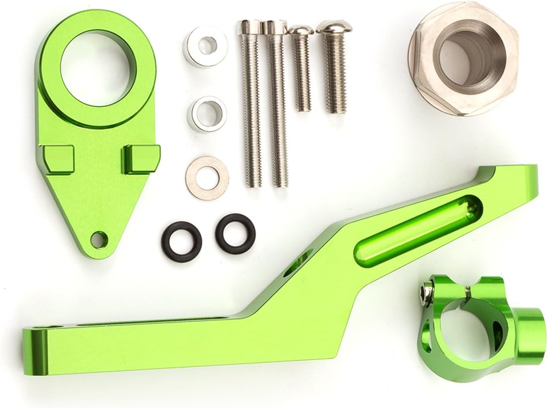 FXCNC Racing Motorcycle CNC Steering Damper Stabilizer Buffer Mounting Bracket Kit Compatible with Ninja 600 ZX636 ZX6R ZX-6R 2009-2020
