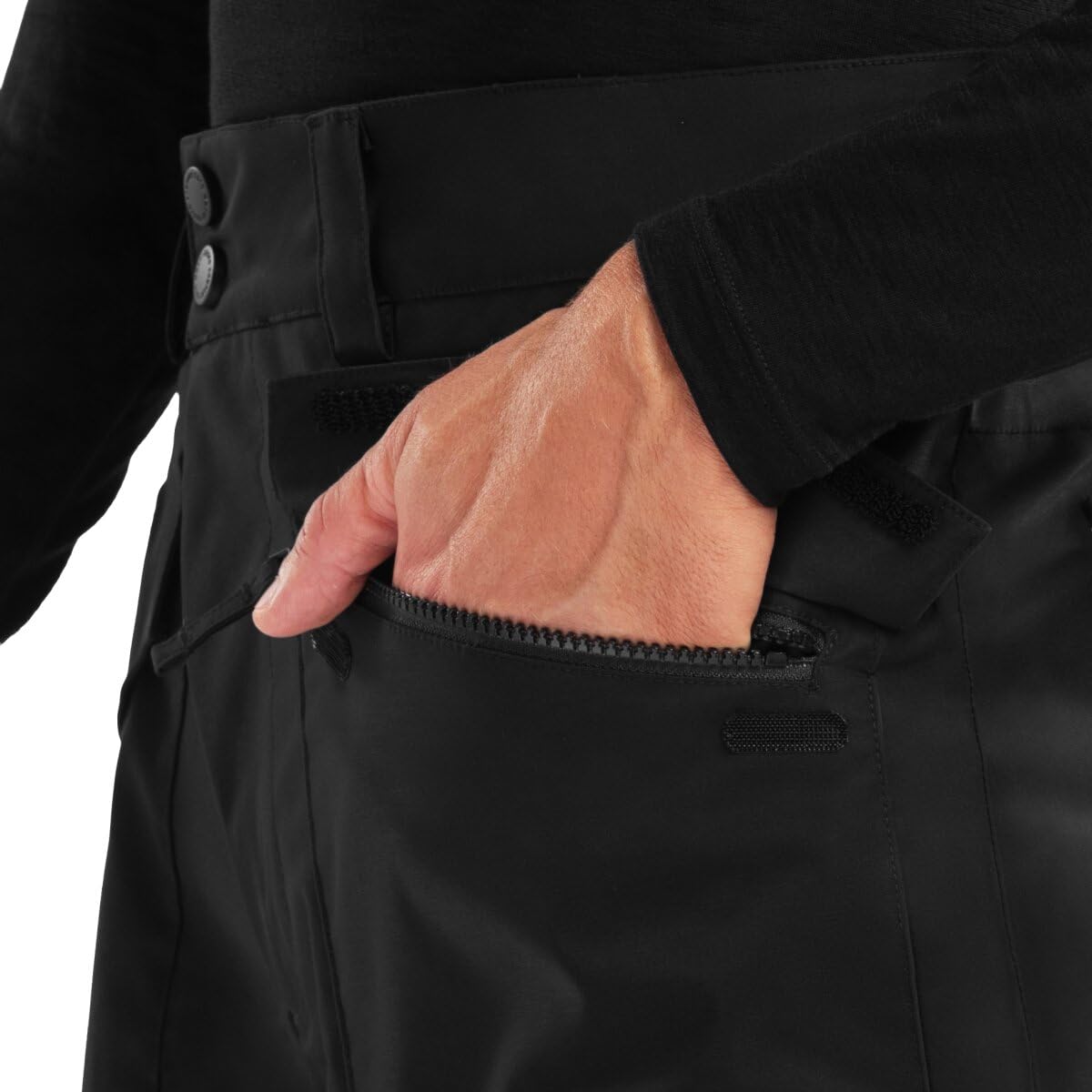 SIROKO Pantalón de Nieve Premium de esquí y Nieve SRX Nordic Negro