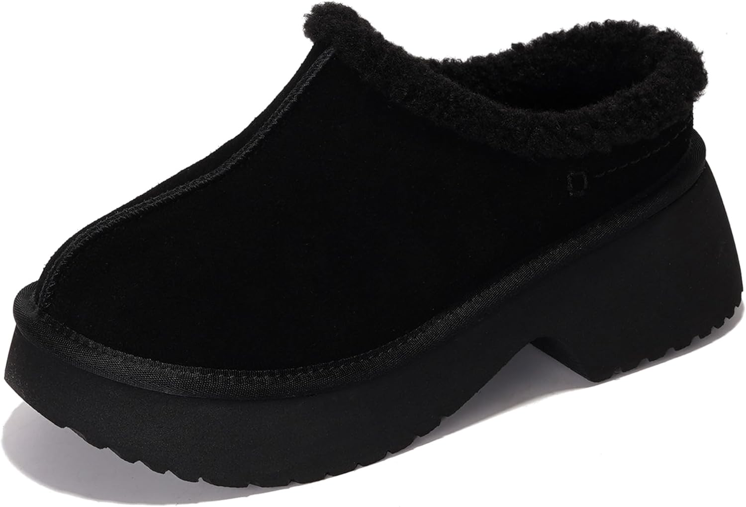 Project Cloud 100% Genuine Leather Platform Clogs for Women Footwear - Memory Foam and Non-Slip Mules Shoes, Comfortable Stylish Closed Toe Clogs for Women 2026 (Johnna)