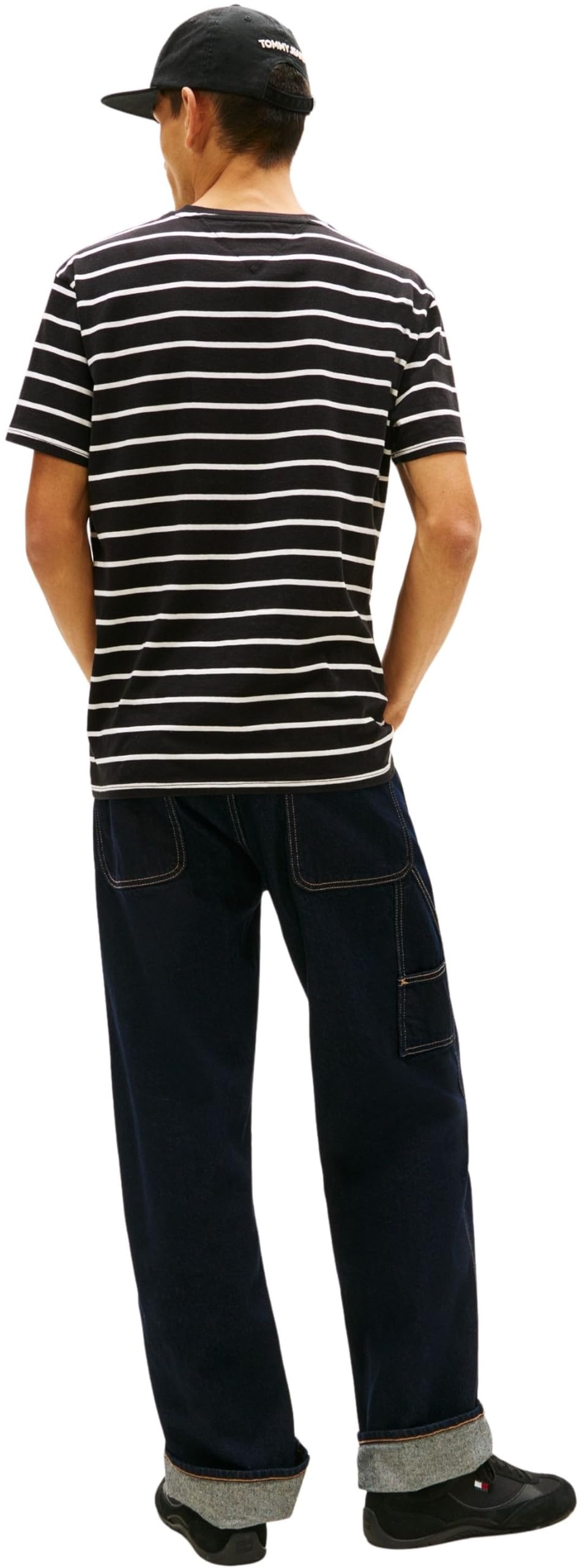 Tommy Jeans Tjm Reg Stripe SS Tee Ext Dm0dm22544 Maglietta S/S Uomo (Pacco da 1)