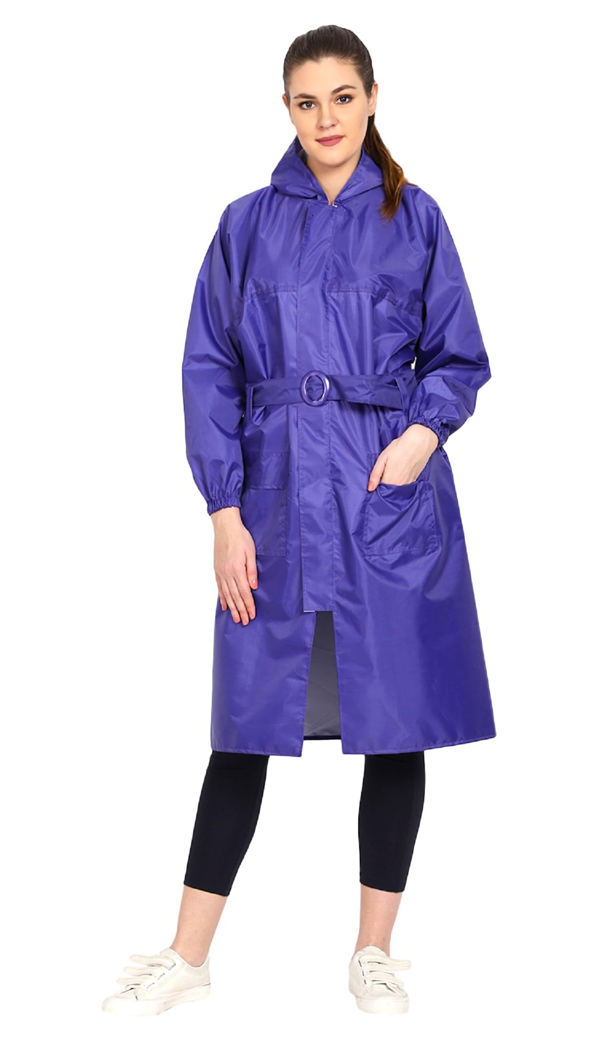 Women's Nylon Waterproof Raincoat 24-pup (Purple; Pack of 1)-image-48
