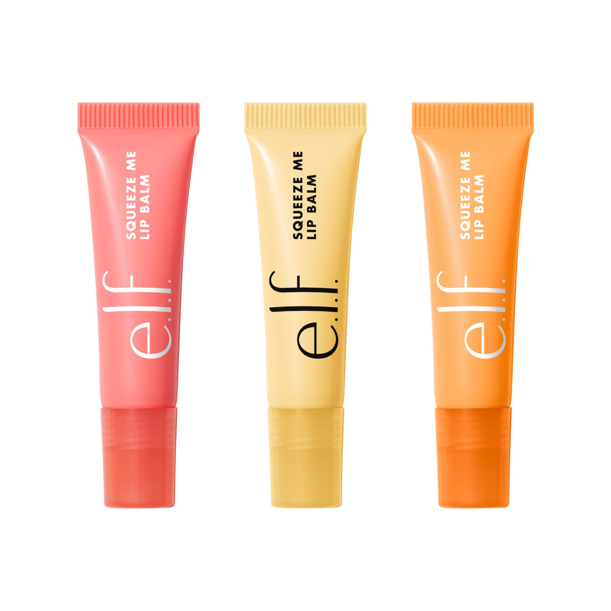 Squeeze Me Lip Balm Trio, Includes Strawberry, Vanilla Frosting & Peach, Moisturizing Lip Balm For A Sheer Tint Of Color, Vegan & Cruelty-Free