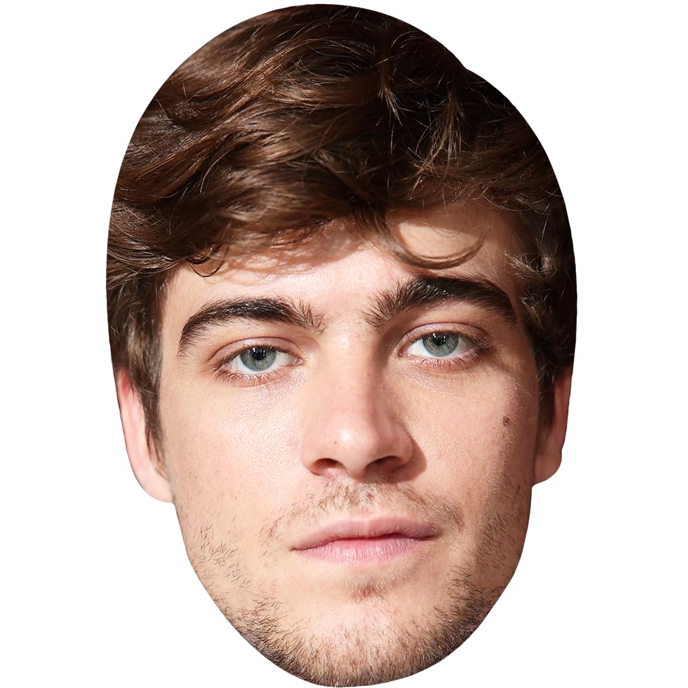 Lorenzo Zurzolo (Stubble) Celebrity Mask, Flat Card Face, Fancy Dress Mask
