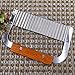 Guardians Crinkle Chopper, Wavy Potato Soap Cutting Tool French Fry Slicer Stainless Steel Blade Wooden Handle Serrator Chopping Knife, Set of 2