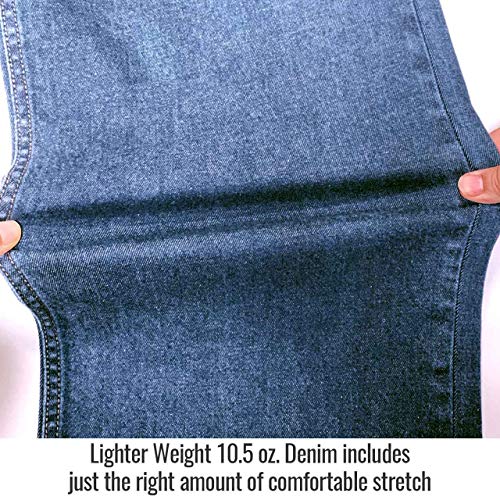 Black Stallion FD10-30P Relaxed-Fit FR Stretch Denim Work Pants, 10.5 oz, 30" Inseam, 48W3