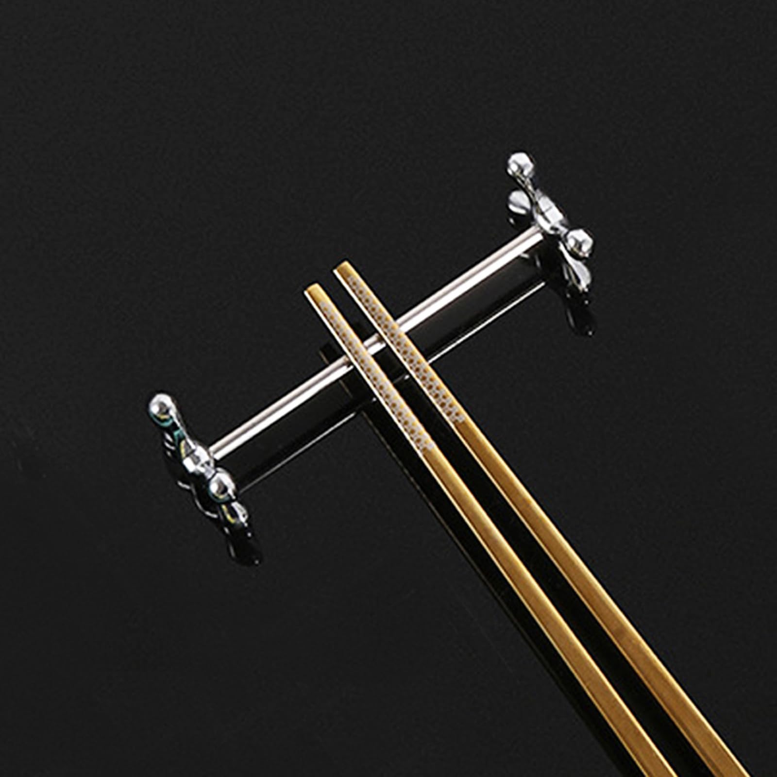 Repose-Baguettes, Support pour Baguettes de Restaurant en Acier Inoxydable, réutilisable, avec Couteau de Table et Support pour Couverts Chinois.