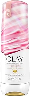 Olay Indulgent Moisture Body Wash for Women, Infused with Vitamin B3, Notes of Rose and Cherry Creme Scent, 20 fl oz