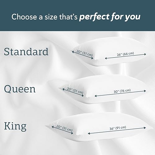 Miniatura 6 de Conjunto de dos almohadas alternativas para hoteles cinco estrellas 100 de algodón fabricadas en los EE UU con tres niveles de confort Algodón