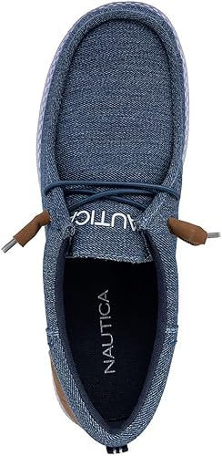 Miniatura 4 de Nautica Mocasines cómodos para hombre, zapatos náuticos sin cordones, ligeros, casuales, elásticos, tenis Rushford