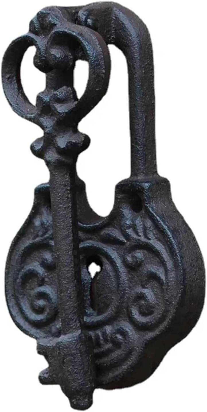 Zhaoqin One Color Door Knocker Elegant Cast Iron Crafts Vintage Knocker Garden Home Door Handle Wall Decoration Ancient Key