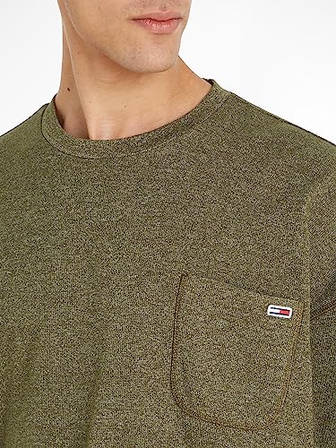 Tommy Jeans Tjm Rlx Waffle Snit Tee Langarm Strickoberteile, Herren, Grün (Drab Olive Green), M 2