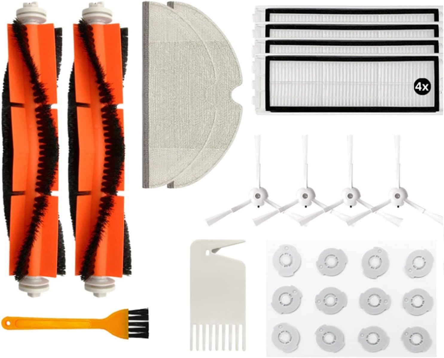 HEPA Filter Side Brushes Fit For Xiaomi Mi Robot Fit For Mijia 1s Vacuum Cleaner Mop Cloth Rag fit for Roborock S5 Max S6 T6 T7 Filters Vacuum cleaner parts