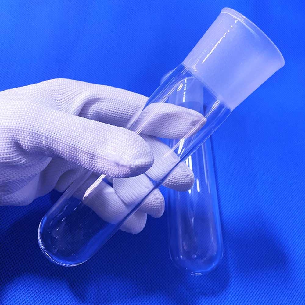 Probówki kwarcowe odporne na wysoką temperaturę, pojemność od 10 ml do 100 ml, okrągłodenne, z matowym korkiem， 1 szt.(30mL 22x155mm)