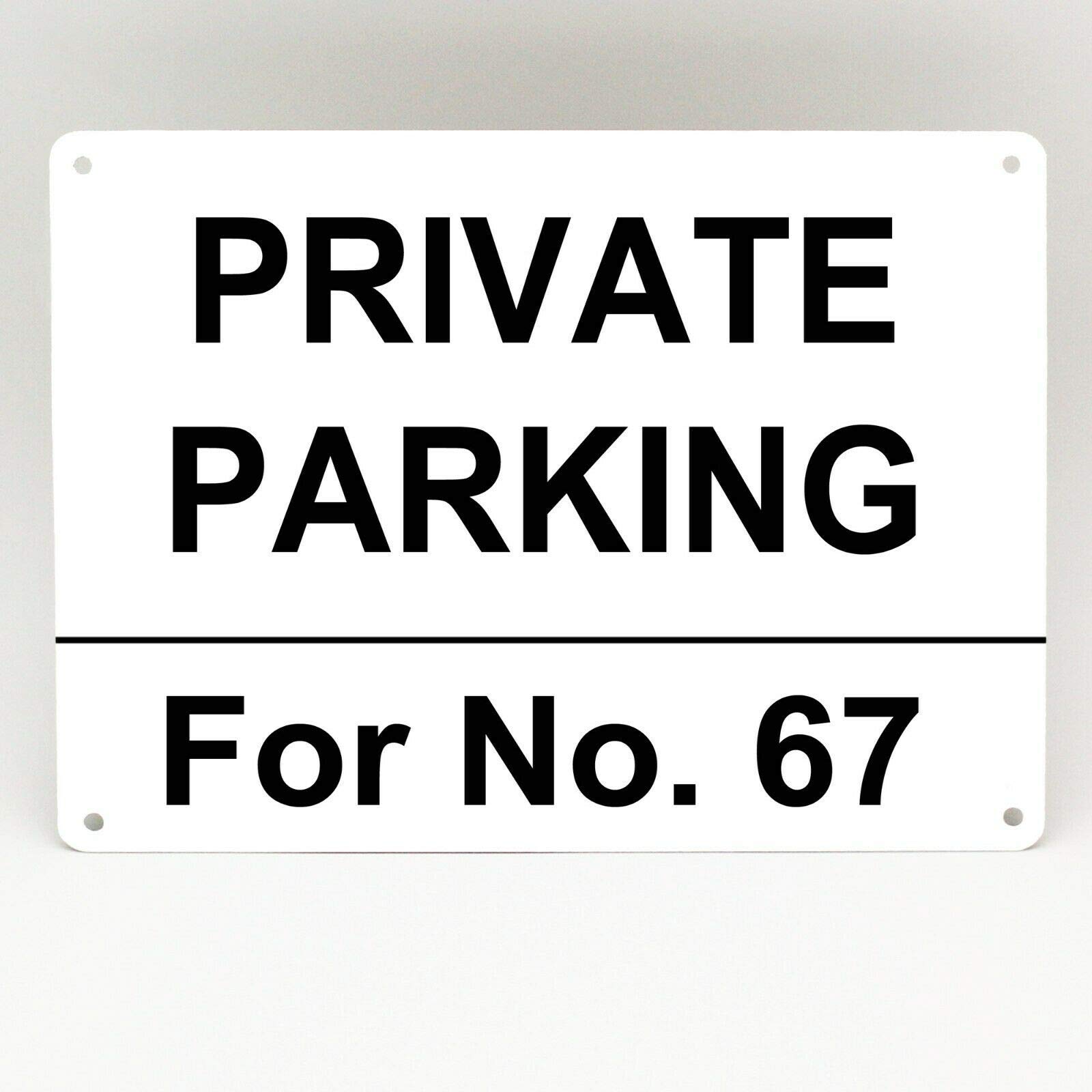 Inga Personalised Private Parking For Metal Sign Your Number Or Text Driveway Garage Decoration Props Plaque 8X12 inch