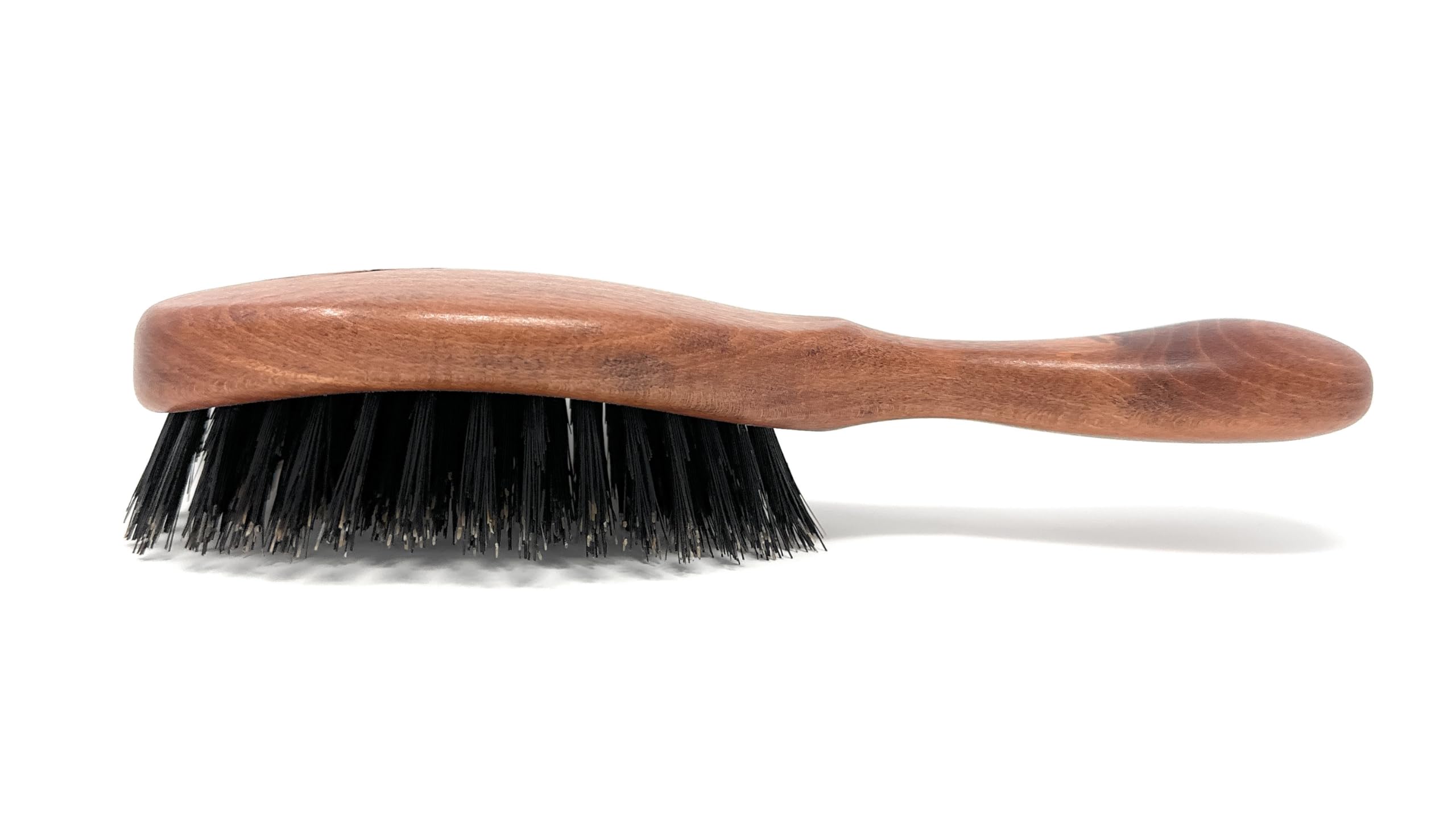 Calcutta Max Soft - Cepillo de pelo de cerdas de jabalí 100 % puro, extra largo, suave, el mejor cepillo de pelo natural para mujer, cepillo fino a mediano, mango de madera de arce oscuro, fabricado