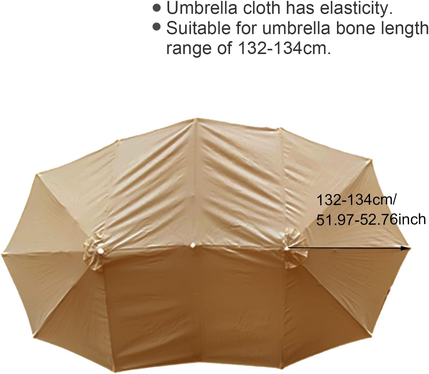 Replacement Cloth for Three Heads Umbrella,Patio Umbrella Canopy Cover Patio Umbrella Fabric Replacement Sunscreen Garden Parasol Fabric for Outdoor(Replace Khaki Umbrella Cloth-Khaki)