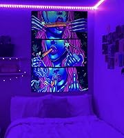 Vista 10 de Tapiz de flores vintage de 51 x 13 pulgadas, largo vertical para colgar en la pared, referencia ilustrativa botánica, tapices botánicos