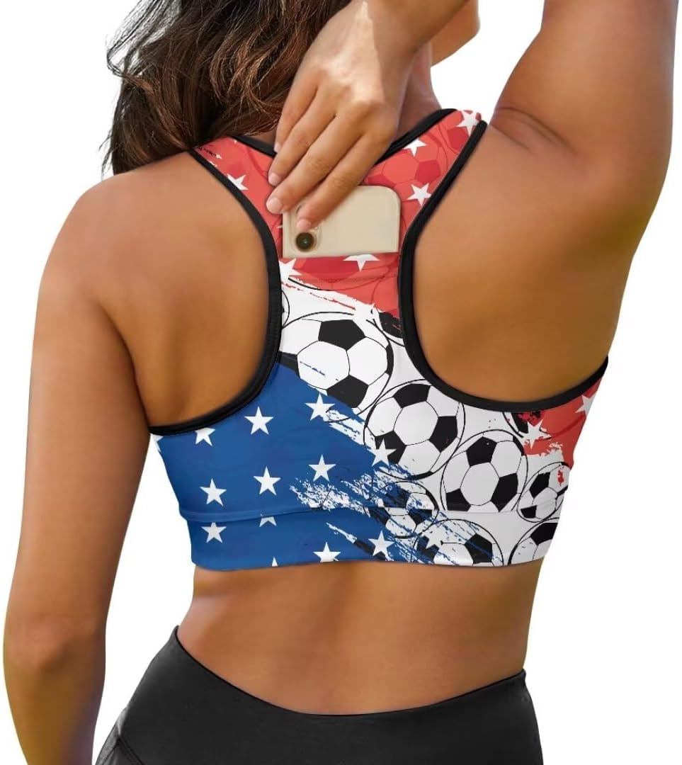 Mushroom Padded Bras for Women Wireless Sport Bra Racerback Running Bra Yoga Sport Bras