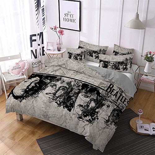 Ensemble De Literie The Beatles 3 Pièces Housse De Couette Housse De Couette avec 2 Taies d’oreiller Super Doux… - Les Beatles, Paul McCartney, John Lennon, RIngo Starr, George Harrison Ensemble De Literie The Beatles 3 Pièces Housse De Couette Housse De Couette avec 2 Taies d'oreiller Super Doux… – Image 5
