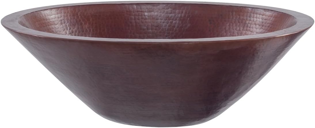 Novatto MONTEVIDEO Copper Vessel Bathroom Sink, Antique Novatto MONTEVIDEO Copper Vessel Bathroom Sink, Antique