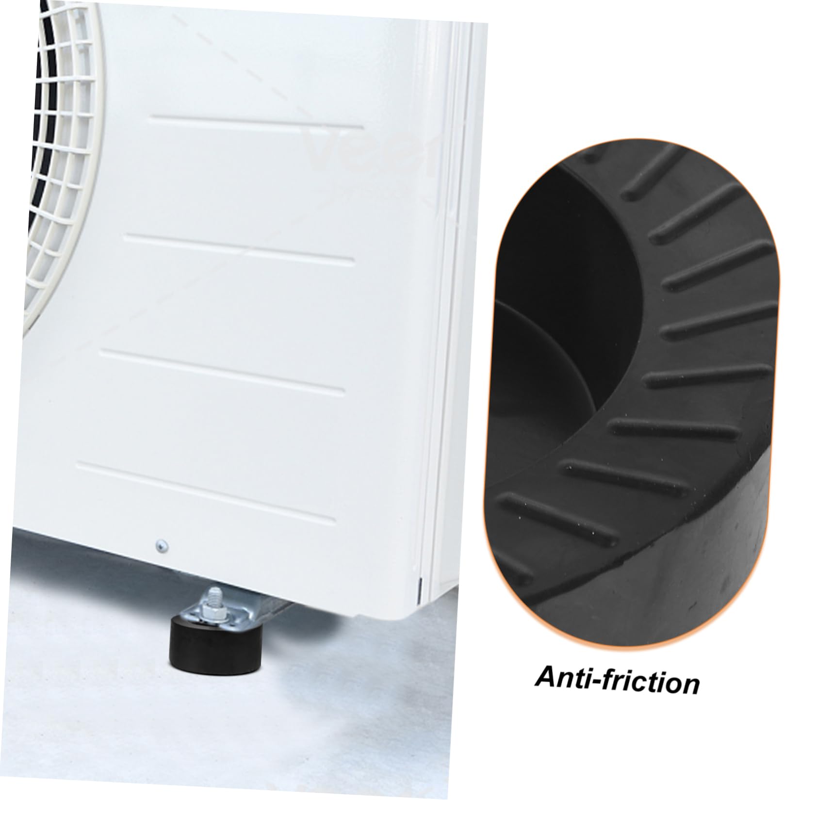 HOMSFOU 4piezas Soporte Antivibración De Goma Para Aire Acondicionado Almohadillas De Silencio Reducción De Ruido y Choque Para Instalación Fácil Unidades Exteriores