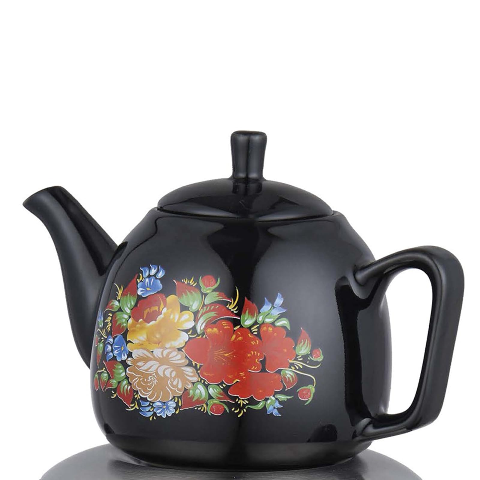 Turecki czajniczek elektryczny, turecki samowar, czajniczek ze stali nierdzewnej 3,5 l i 1 l ceramiczny czajniczek z funkcją utrzymywania ciepła, do kawy, aromatycznych herbat i herbaty