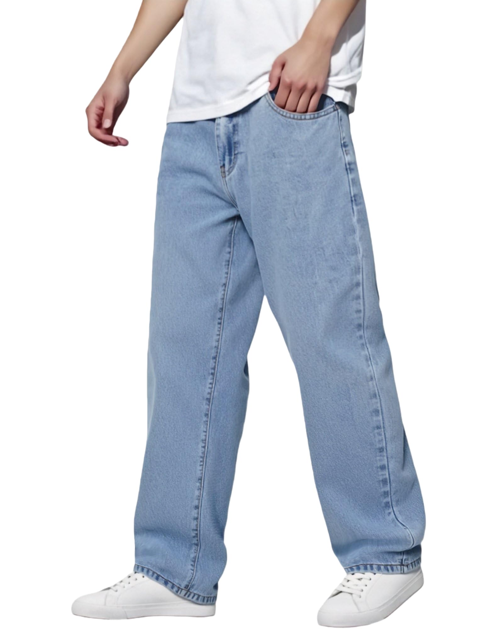 Lumiquintette Baggy Jeans for Men Y2K Streetwear Vintage Wide Leg