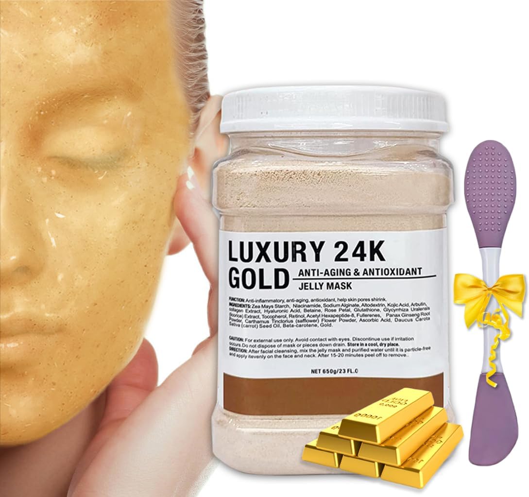 Amazon.com : Ouhans Jelly Mask Powder for Facials,24k Gold Jelly Masks ...