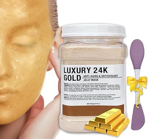 Miniatura 3 de Máscara de gelatina en polvo para faciales, mascarilla hidratante de ácido hialorúnico, máscara facial de gelatina de oro de 24 quilates, máscaras