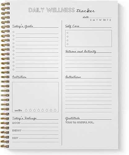 Miniatura 4 de Softcover Grace Upon Grace - Diariocuaderno de salud en espiral de 8.5 x 11 pulgadas, 120 páginas diarias de seguimiento de bienestar, cubierta