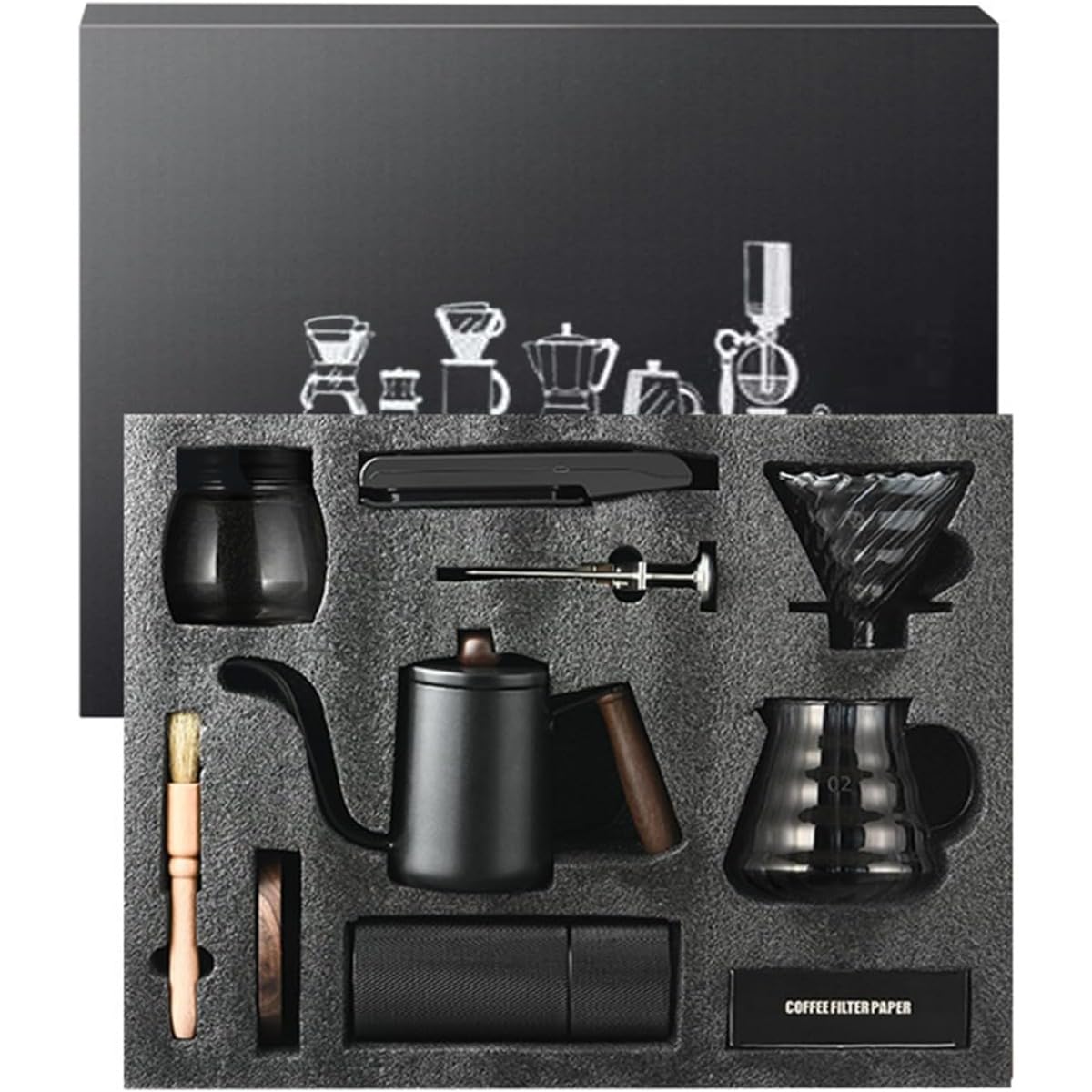 Amazon | Nicffdi コーヒーミル 手動 コーヒーマスター セット