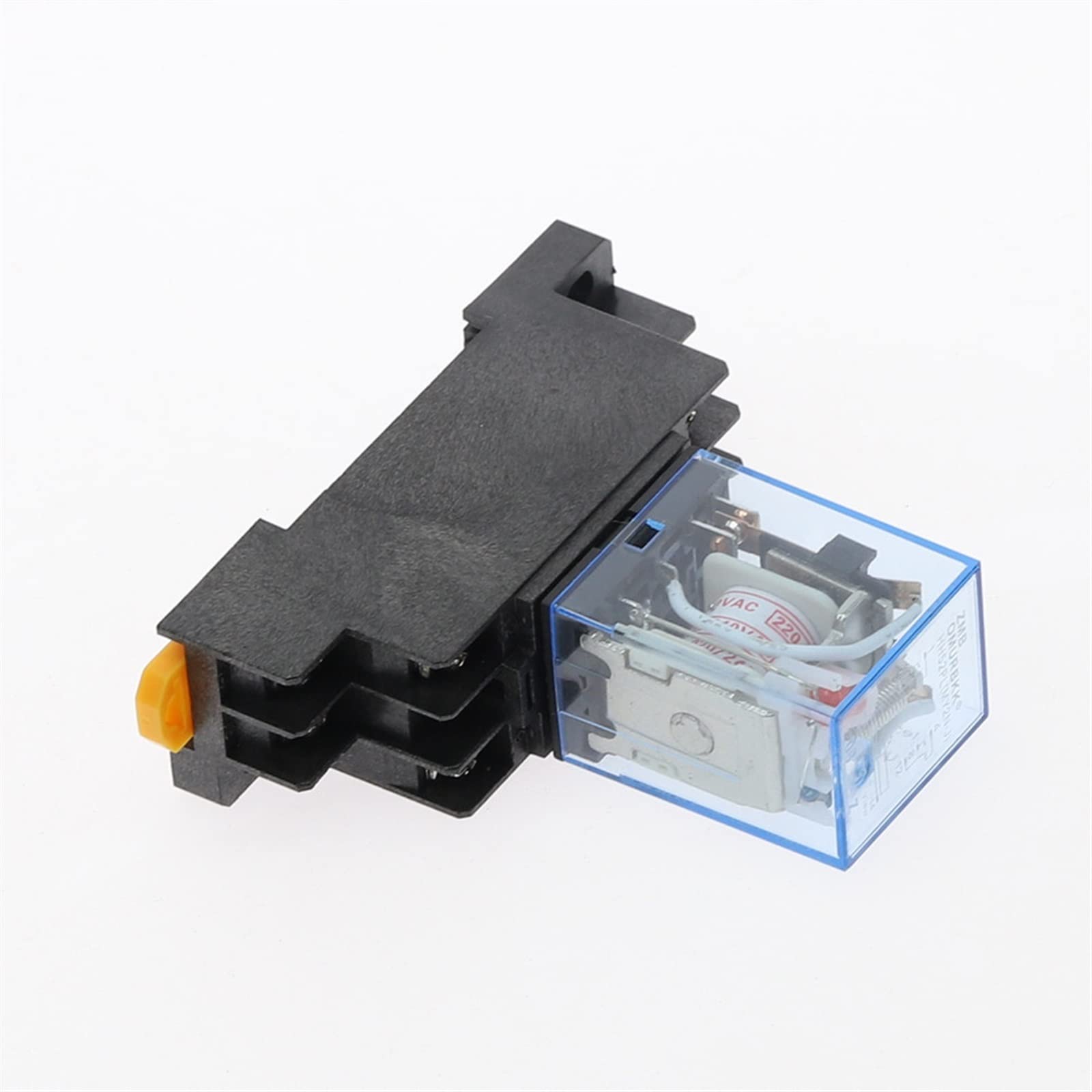 Juego de 10 relés potencia electromagnética DPDT bobina MY2NJ con Base enchufe, 8 pines CC/CA 12V 24V 36V 110V 220V 380V(Motor With Bracket)