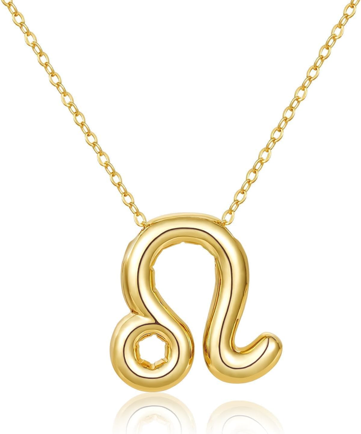 KissYan Zodiac Necklace, 14K Gold Plated Bubble Constellation Horoscope Sign Pendant Astrology Jewelry Birthday Gifts for Women